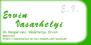 ervin vasarhelyi business card
